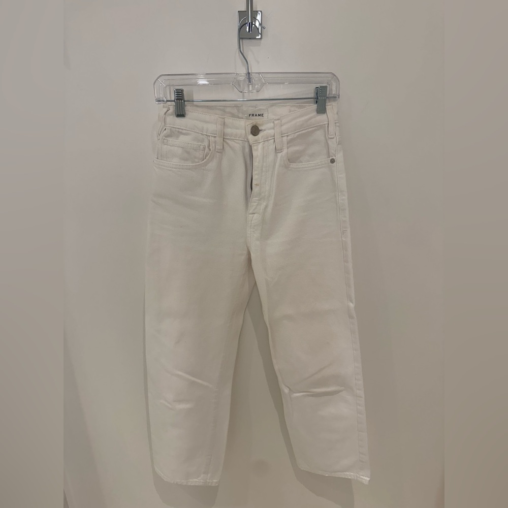 Frame Denim Le Jane Crop Pant White